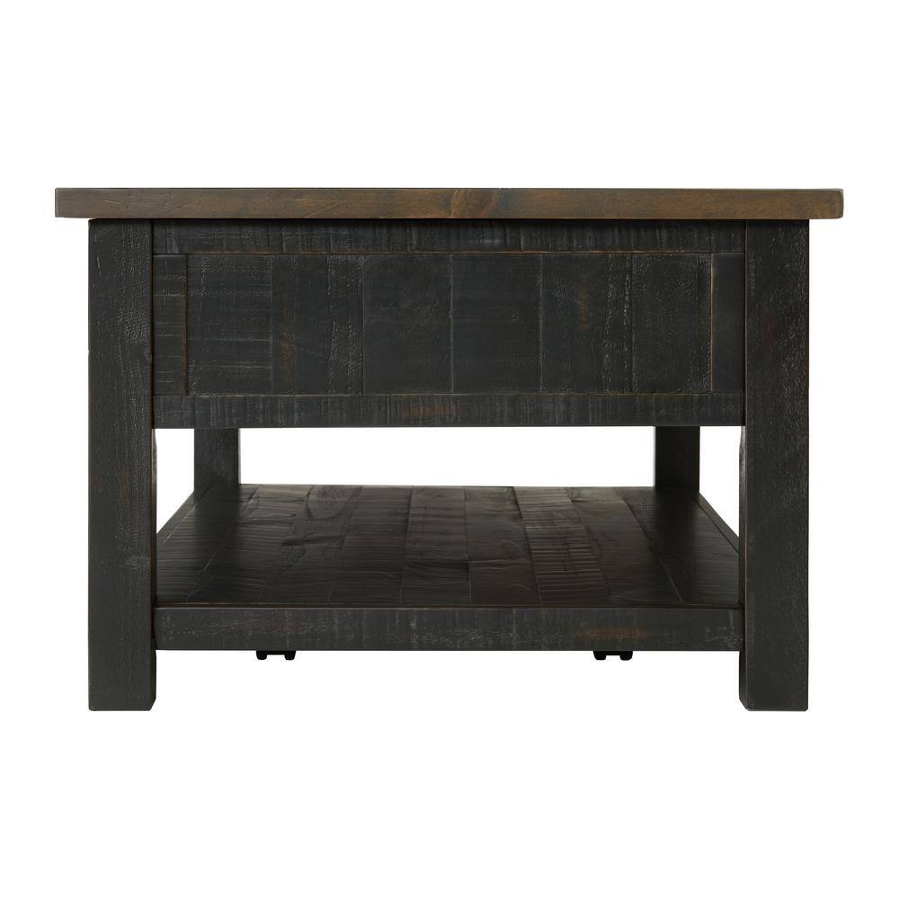 Monterey Dark Wood Rectangular Cocktail Table with Storage
