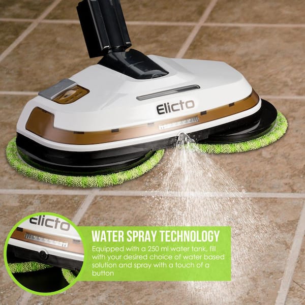 Elicto Electronic Dual Corded Spin Mop, Electric Mops For Hardwood Floors