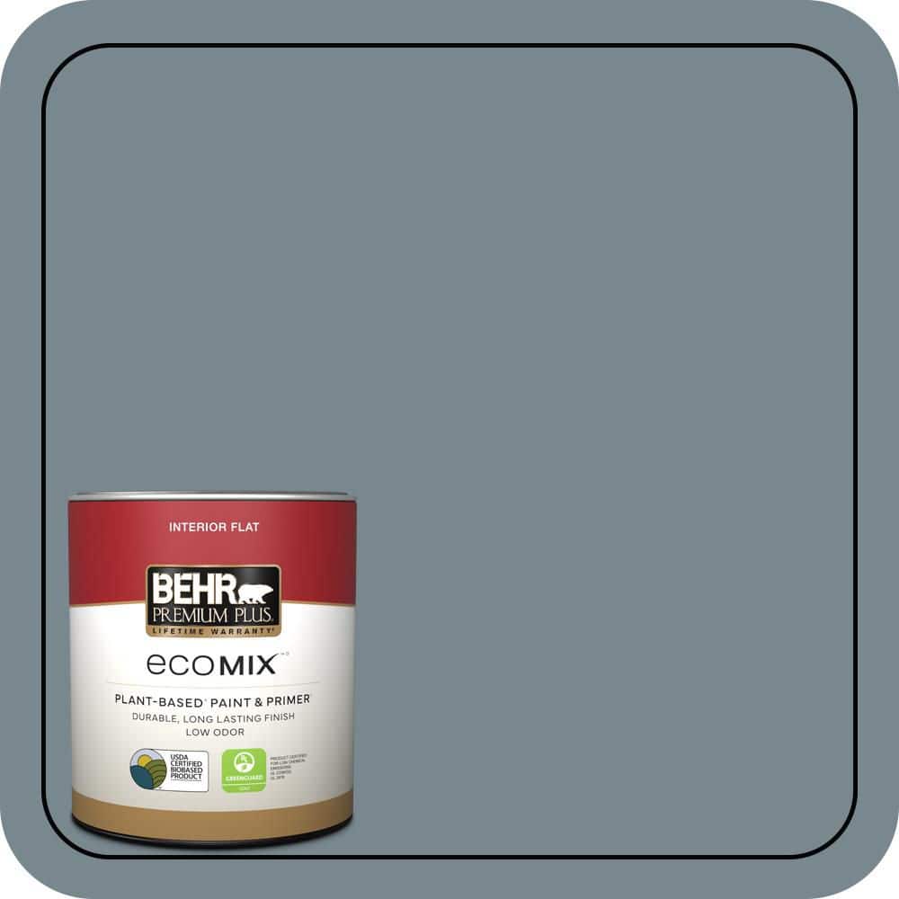 1 qt. #N470-5 Norwegian Blue Flat EcoMix Plant-Based Interior Paint & Primer price history on PriceWatchPro