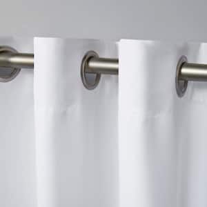 Academy White Solid Blackout Grommet Top Curtain, 52 in. W x 84 in. L (Set of 2)