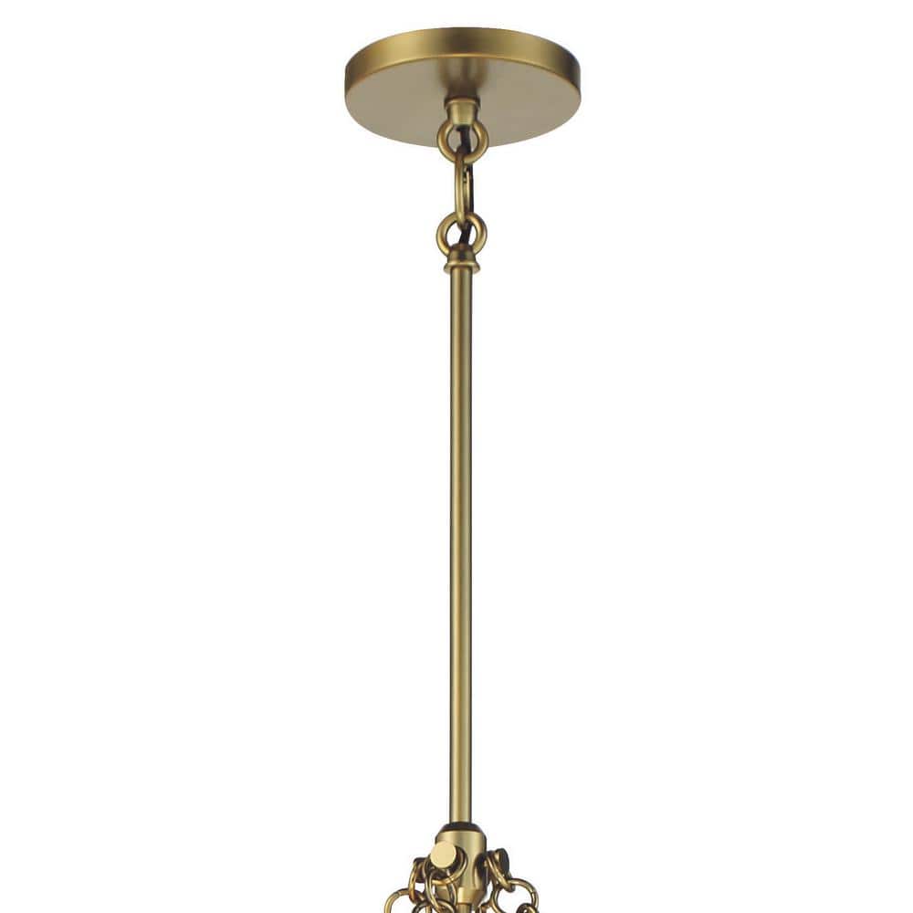 Windward Passage Soft Brass 6-Light Drum Pendant with Natural Rope Shade