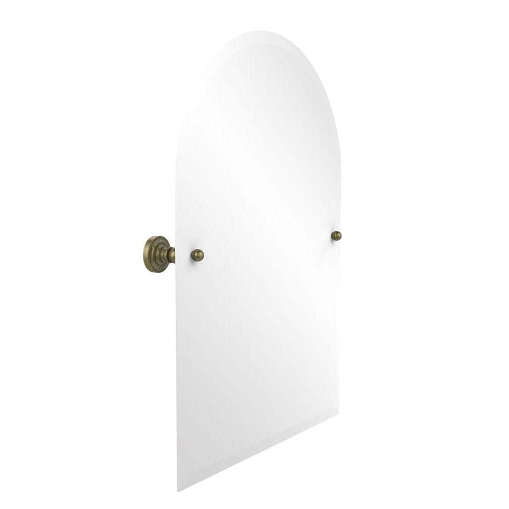 Allied Brass Dottingham Collection 21 in. x 29 in. Frameless Arched Top