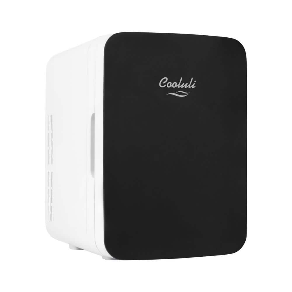 COOLULI Infinity 0.35 cu. ft. Retro Mini Fridge in Black without