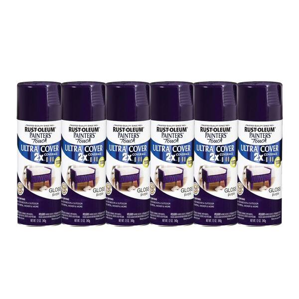 Painter's Touch 12 oz. Gloss Purple Spray Paint (6-Pack)-DISCONTINUED