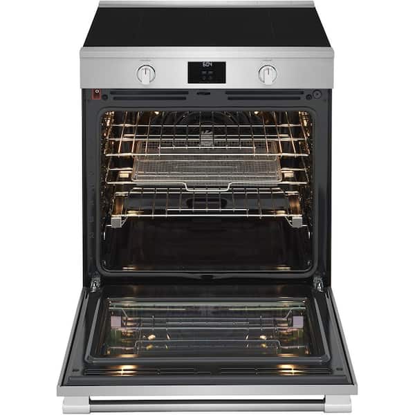 Professional 30 in. 5 Element Slide-In Induction Range in Stainless Steel with Air Fry and Total Convection