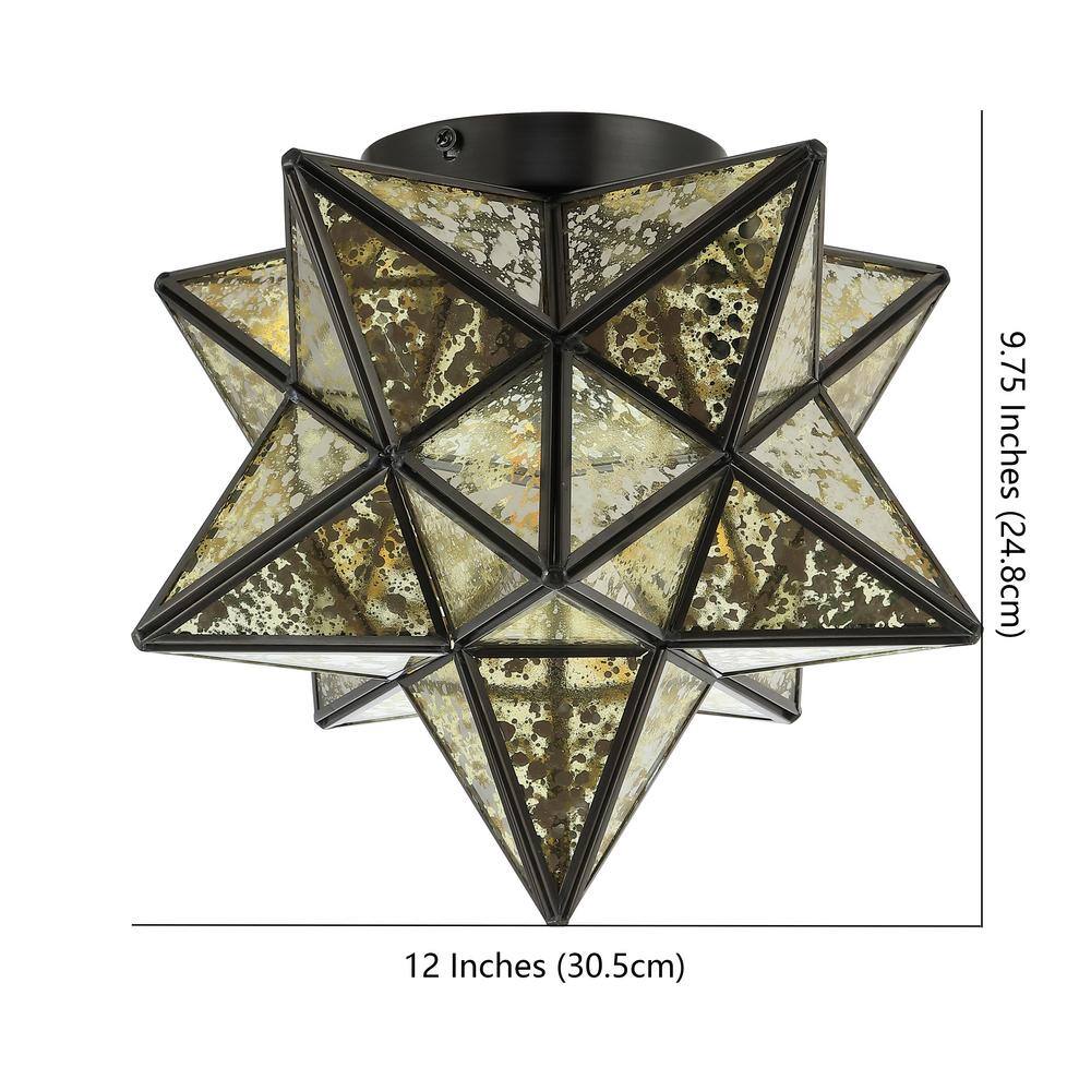 Stella 12" Moravian Star LED Flush Mount in Oil Rubbed Bronze