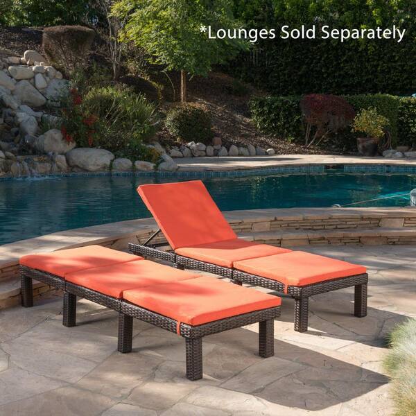 orange outdoor chaise lounge cushions