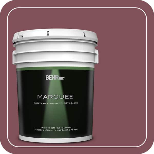 BEHR MARQUEE 5 gal. Home Decorators Collection #HDC-CL-02 Fine Burgundy Semi-Gloss Enamel Exterior Paint & Primer
