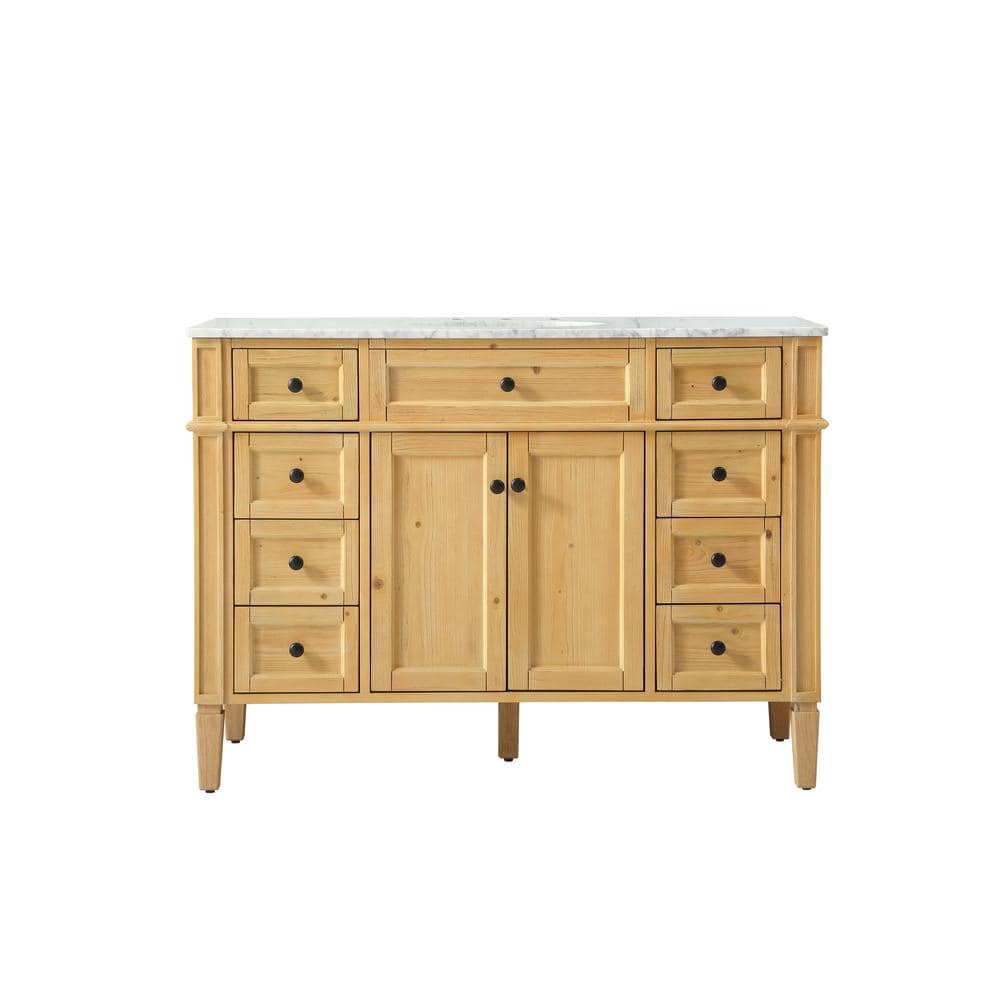 Simply Living 48 in. W x 21.5 in. D x 35 in. H Bath Vanity in Natural Wood 