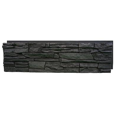 Stacked Stone Iron Ore 12 in. x 42 in. Faux Stone Siding Panel