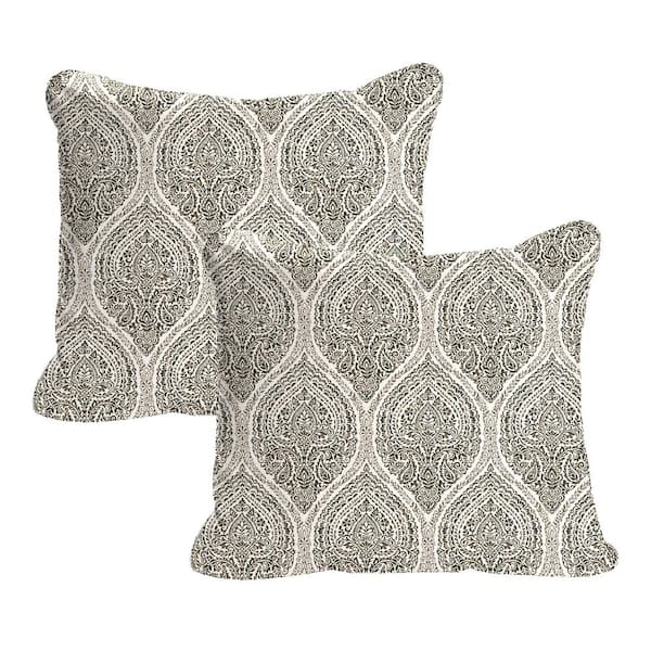 24 in. W x 21 in. H x 6 in. T Rectangular Outdoor Chair Back Cushion in Andorra Umber (2-Pack)