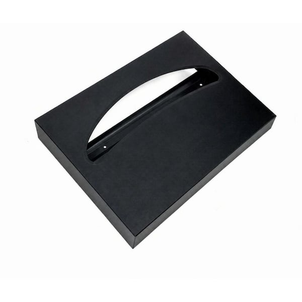 Stainless Steel Toilet Seat Cover Dispenser, Wall Mount Single or 1/2 Fold Large Toilet Seat Covers Holder, Black