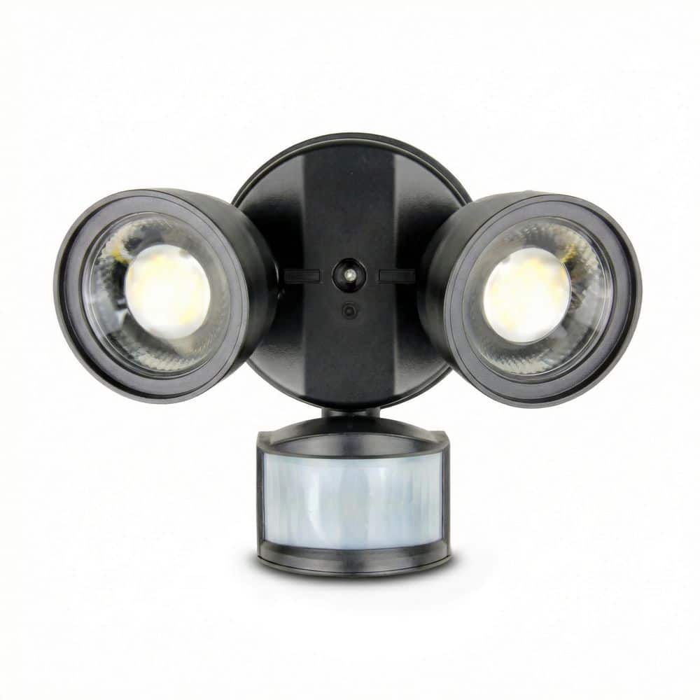 250 Watt Equivalent 2500 Lumen 180° Matte Black Motion Sensing Dusk-to-Dawn Integrated LED Flood Light 1-Pack price history on PriceWatchPro