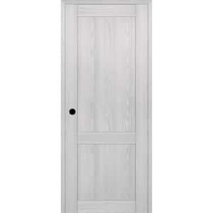 2 Panel Shaker 24 in. x 80 in. Right Hand Active Ribeira Ash Wood Solid Core DIY-Friendly Single Prehung Interior Door