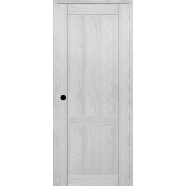 Belldinni 2 Panel Shaker 28 in. x 84 in. Right Hand Active Ribeira Ash Wood Composite DIY-Friendly Single Prehung Interior Door