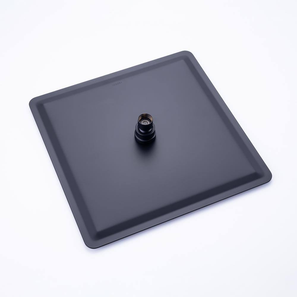 Matte Black Dual Function Square Rain Shower System