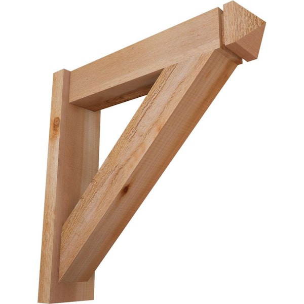 Ekena Millwork 6 in. x 26 in. x 26 in. Western Red Cedar Traditional Arts and Crafts Rough Sawn Outlooker