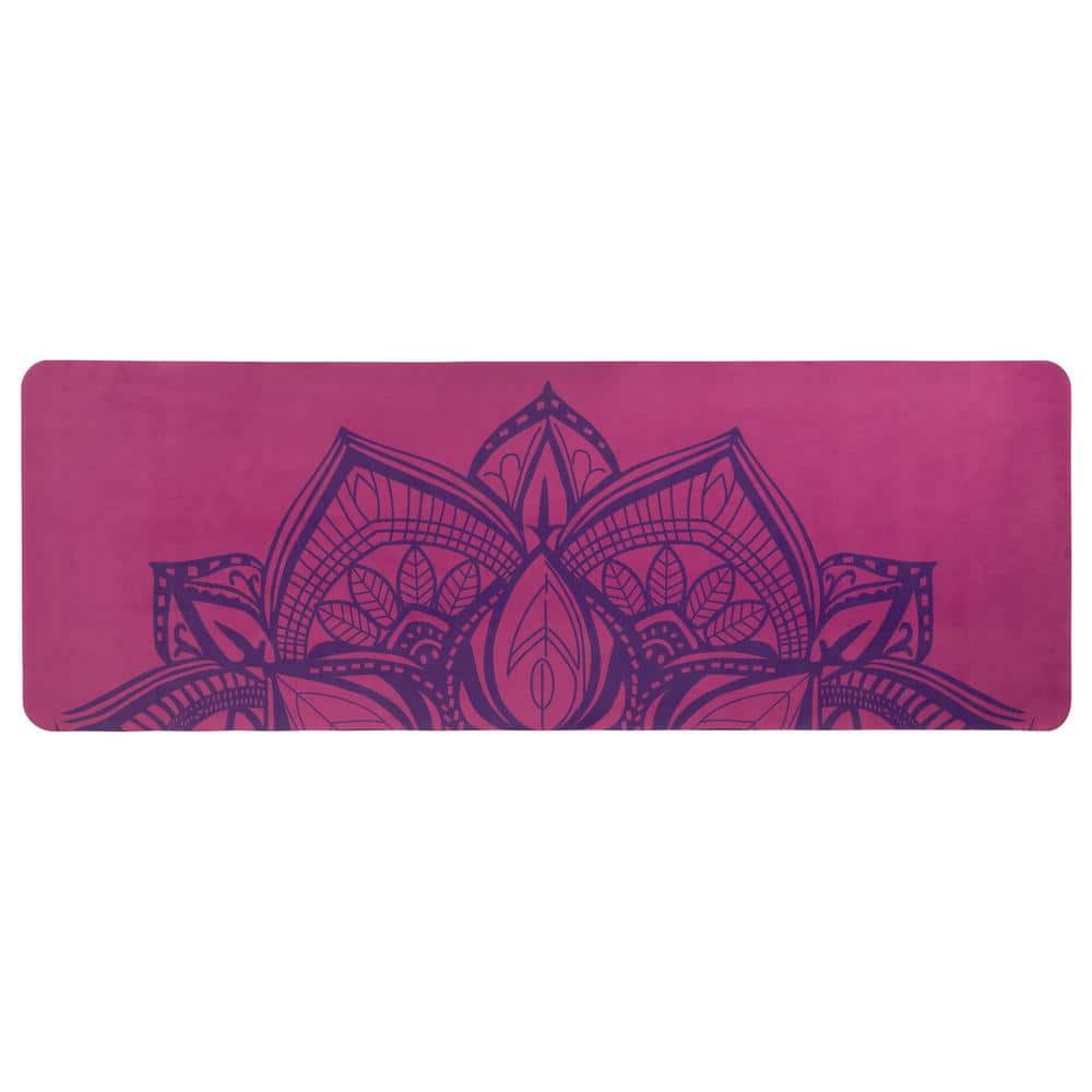 RAD Sportz Suede Hot Yoga Mat with Strap, Pink - 68 in. L x
