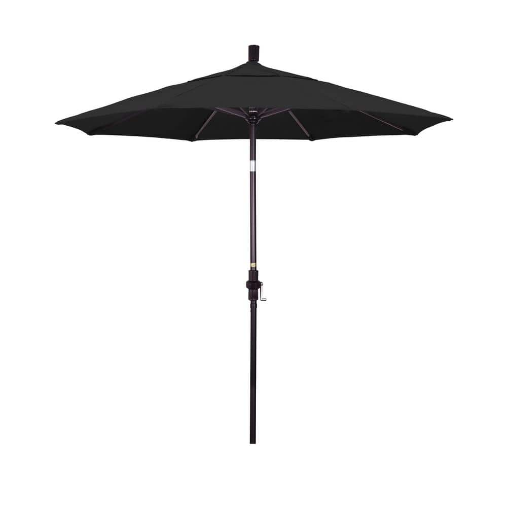 7.5 ft. Bronze Aluminum Market Patio Umbrella Collar Tilt Crank Lift in Black Sunbrella price history on PriceWatchPro