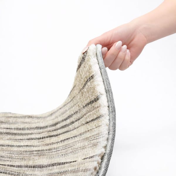 Dream Shag Premium Machine Washable Abstract ADS31 Beige 8 ft. x 10 ft. Area Rug