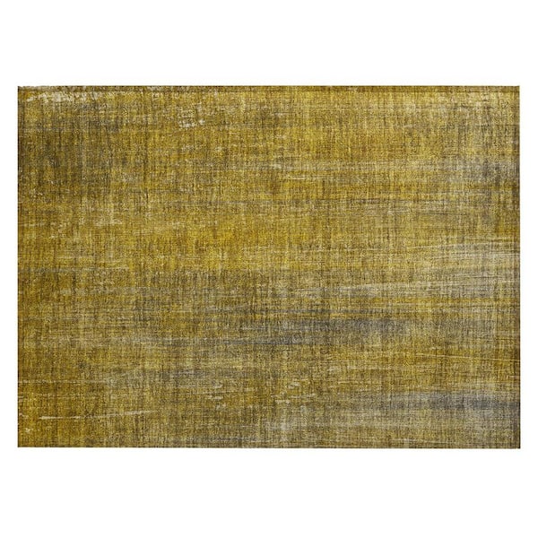 HomeRoots Chocolate 2 ft. x 3 ft. Woven Striped Rectangle Indoor/Outdoor Area Rug