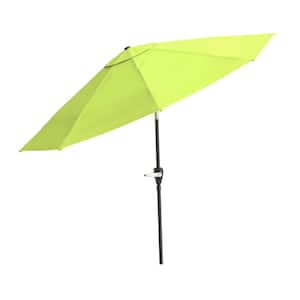 10 ft. Aluminum Patio Umbrella with Auto Tilt in Lime Green