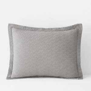 Beekman Matelasse Silver Cotton Single Standard Sham