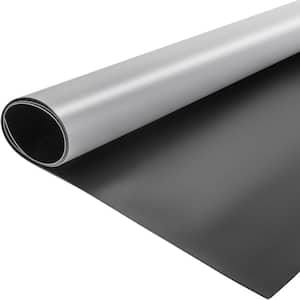 PVC Dance Floor Roll Portable, 6.6 ft. x 15.7 ft. Practice Dance Floor,1.5 mm Dance Flooring Grey/Black Exercise Mat