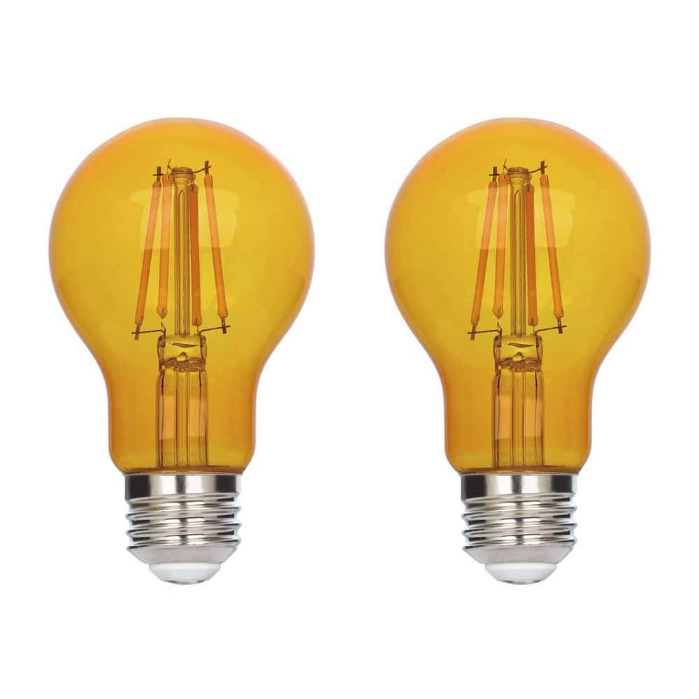 40 Watt Equivalent Yellow A19 Omni Filament LED Light Bulb Medium (E26) Base, 2-Pack price history on PriceWatchPro