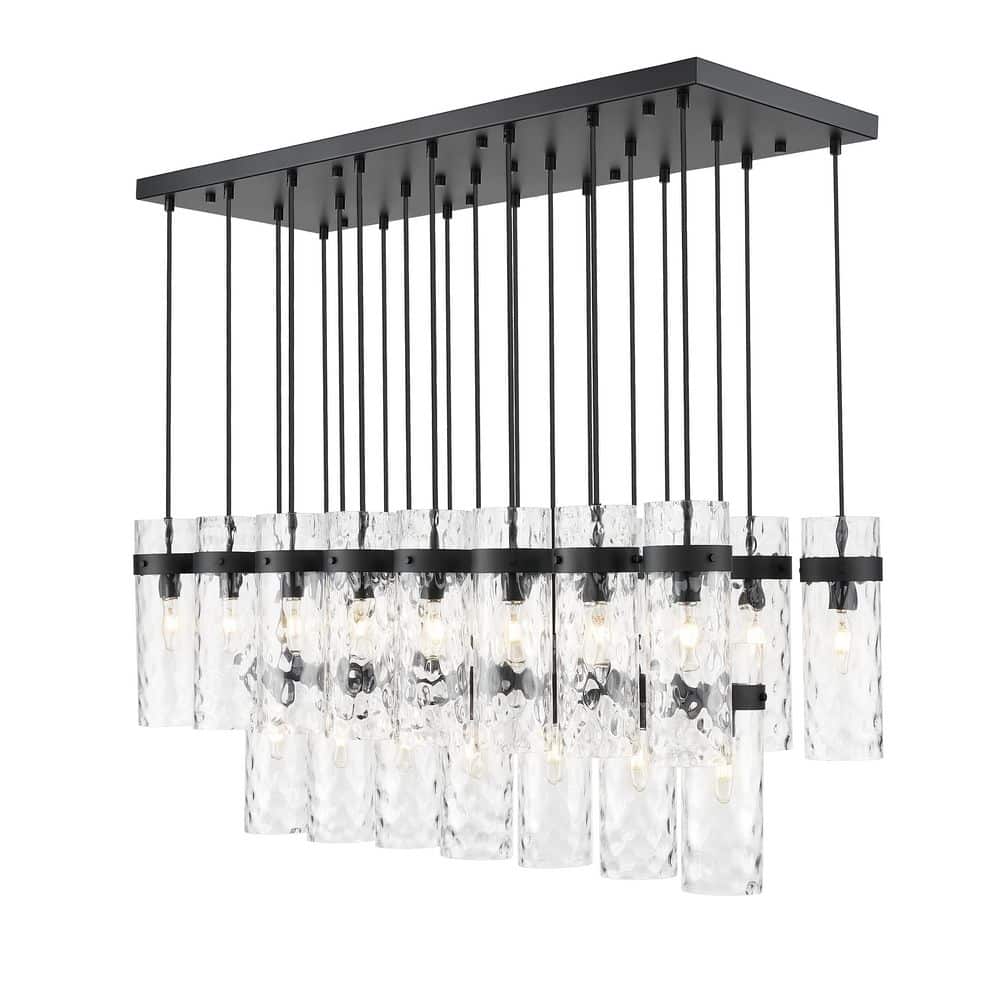 Fontaine 23 Light Matte Black Chandelier for Indoor Use with No Bulbs Inclu