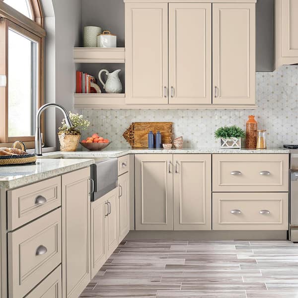 1 qt. #PPU4-09 Cafe Cream Semi-Gloss Enamel Interior/Exterior Cabinet, Door & Trim Paint