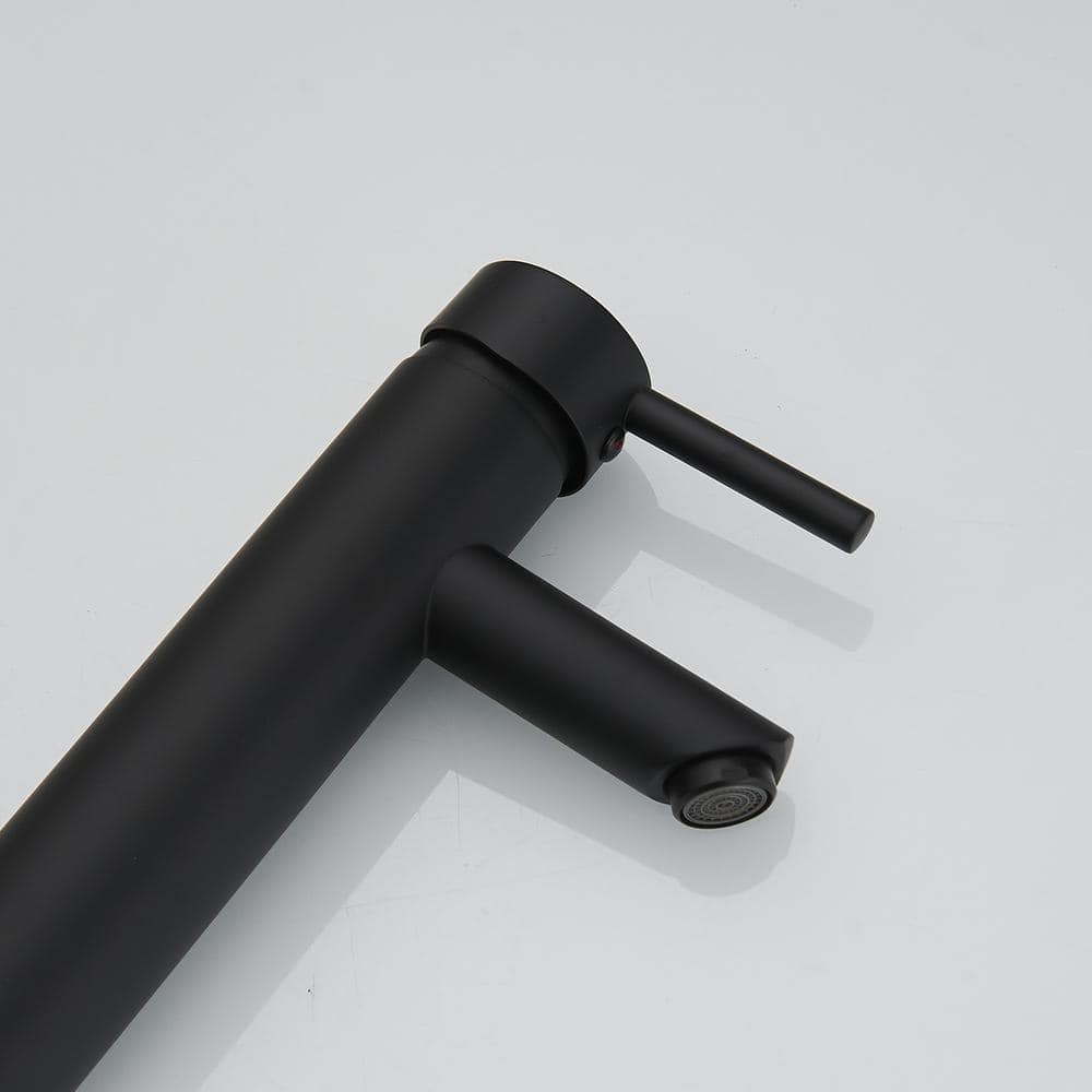 Matte Black Single Handle Vessel Sink Faucet