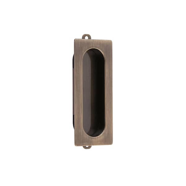 Idh By St Simons Solid Brass Antique Brass Rectangular Flush Pull 25400 005 The Home Depot 9687