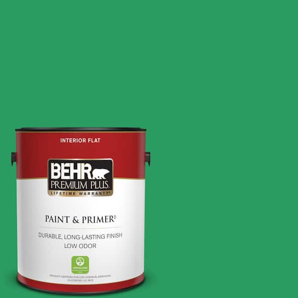 BEHR PREMIUM PLUS 1 gal. #S-G-450 Herbal Tea Flat Low Odor Interior Paint & Primer