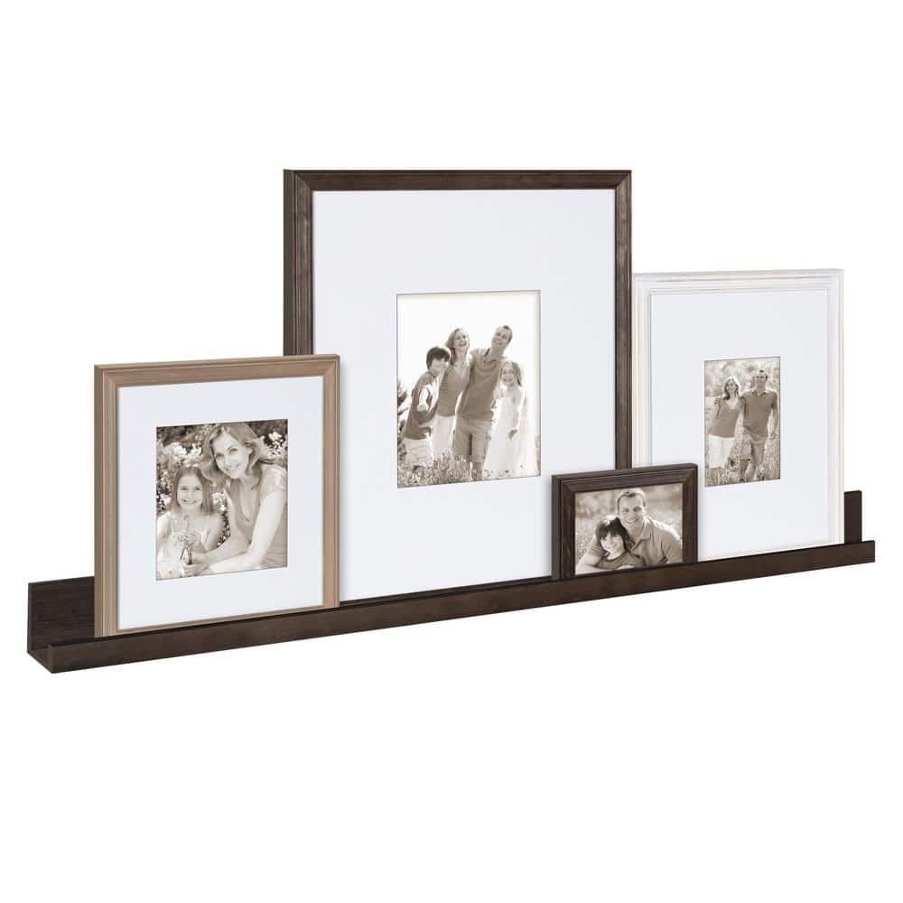 Kate and Laurel Calter Modern Wall Picture Frame Set, Rose Gold 16x20  matted to 8x10, Pack of 3 
