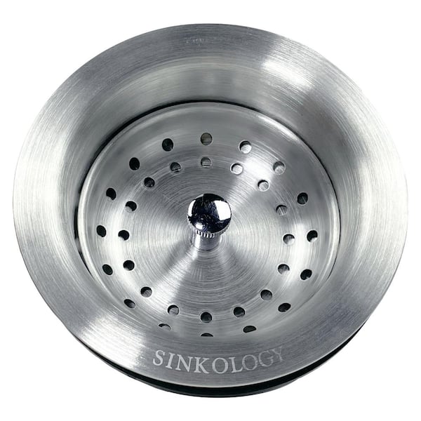SinkSense 3.5 in. Basket Strainer Drain with Post Style Basket in Stainless Steel