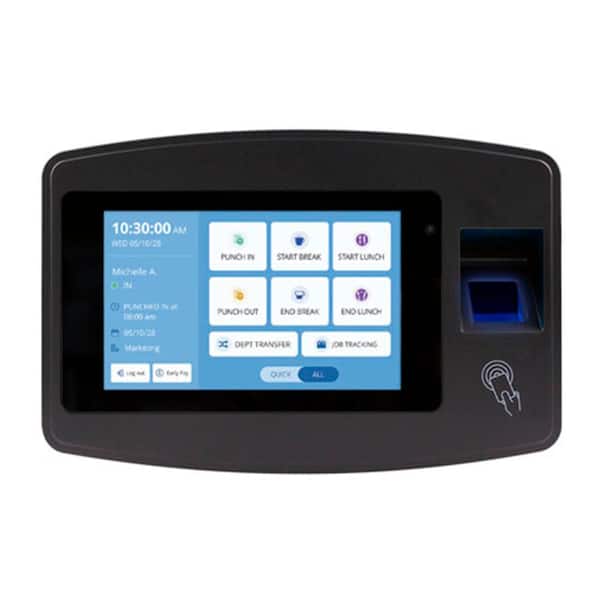 phyfalip Indoor Digital Biometric Attendance System: Fingerprint Astronomic Time Clock RFID PIN Punch Timer for Small Business