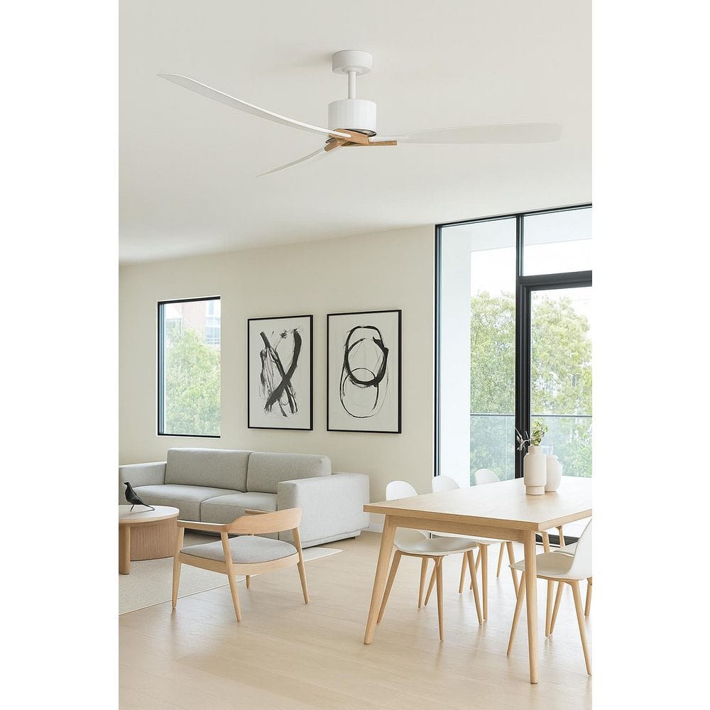 Rafter 60.0 in. Indoor/Outdoor Matte White Integrated LED Downrod Mount Propeller Ceiling Fan with Remote Control price history on PriceWatchPro