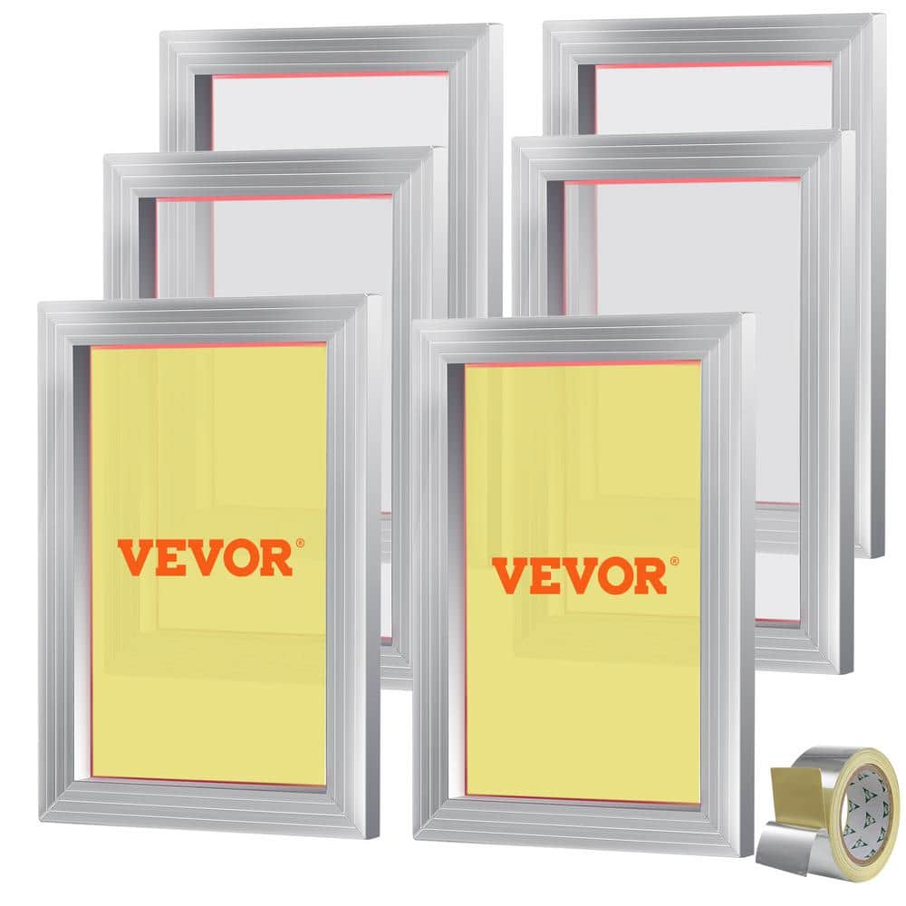 VEVOR Screen Printing Kit, 6-Pieces Aluminum Silk Screen Printing