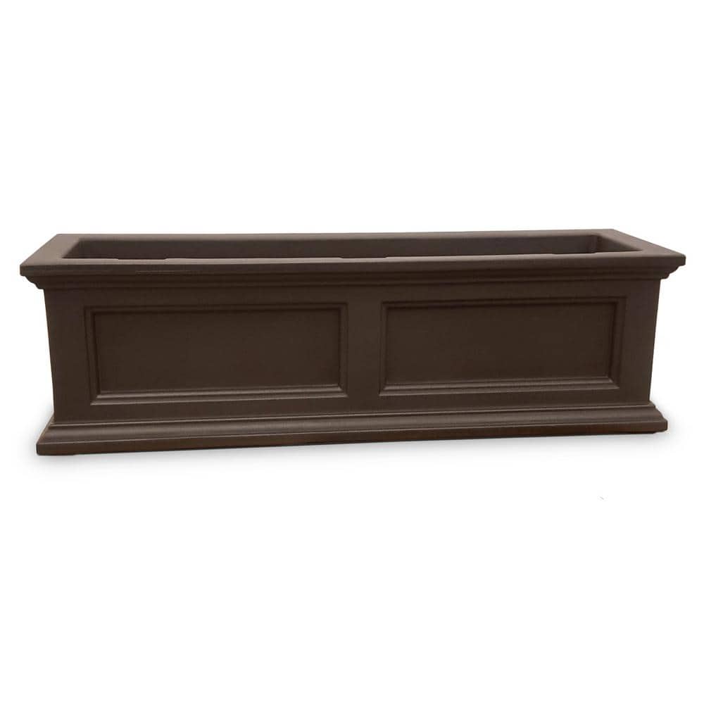Fairfield Espresso Resin 36" Self-Watering Window Box Planter