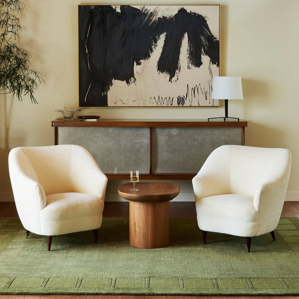 Verdant Green 9' x 12' Flat Woven Wool-Viscose Area Rug