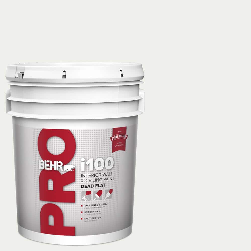 BEHR PRO 5 gal. 57 Frost Dead Flat Interior Paint PR10505 The Home Depot
