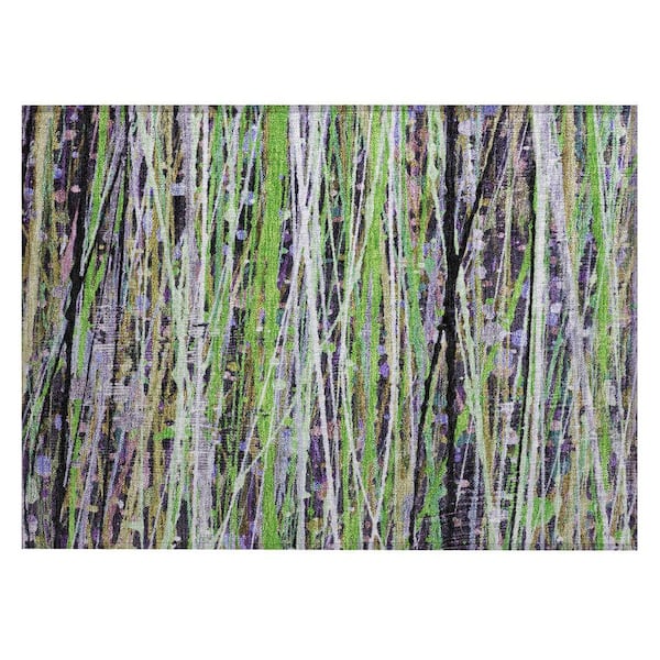 Chantille Machine Washable Indoor/Outdoor Abstract ACN2125 Green 1 ft. 8 in. x 2 ft. 6 in. Accent Rug