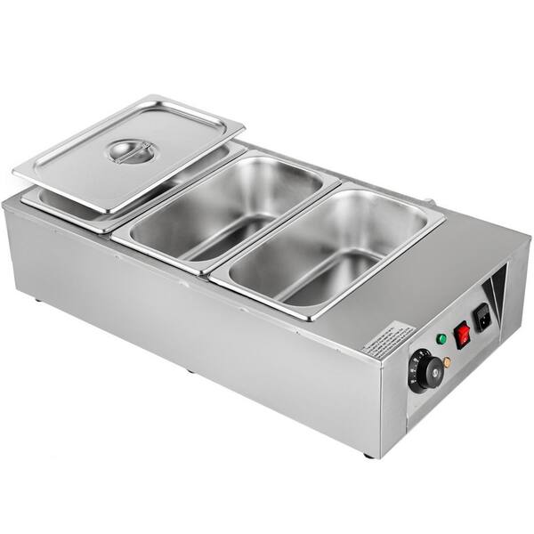 VEVOR Commercial Silver Ice Cream Roll Maker 1800 Watt Stainless