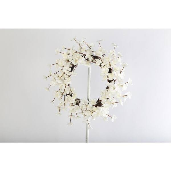 Home Accents Holiday 20 White Cherry Blossom Twig Wreath