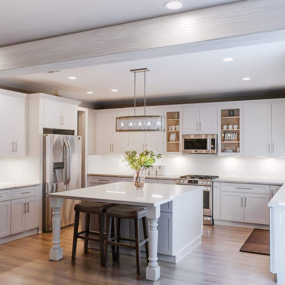 18' Sandblasted Faux Wood Ceiling Beam in Off-White