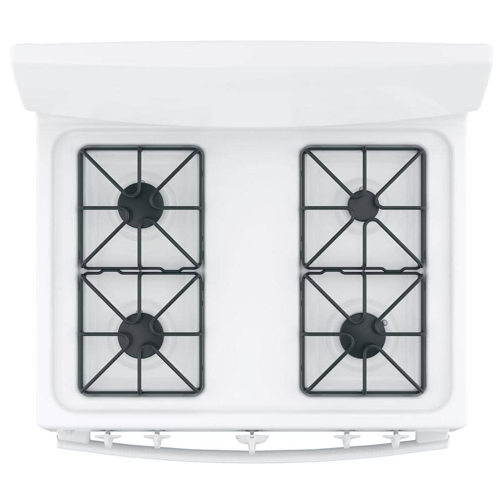 30" White Freestanding Gas Range with 4.8 cu. ft. Oven