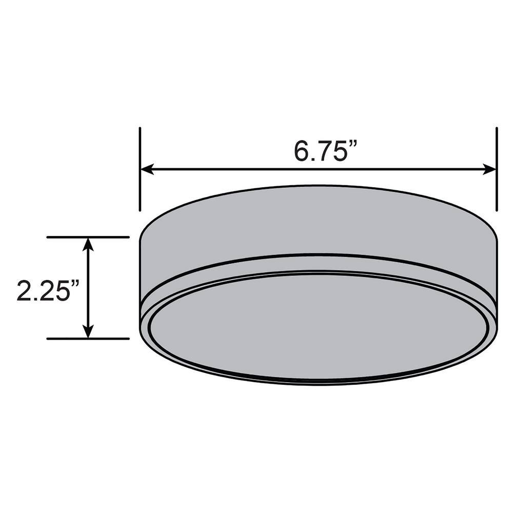 Black Aluminum LED Drum Flush Mount Light