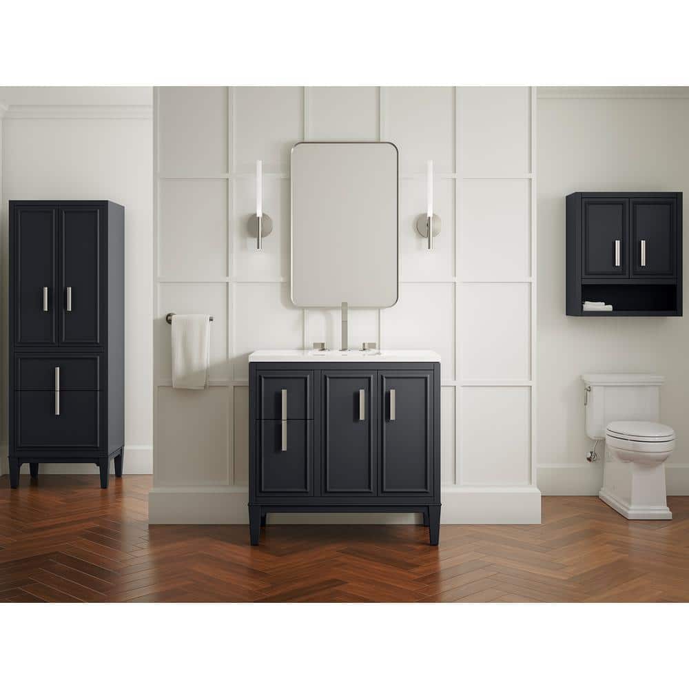 KOHLER Southerk 36 in. W x 18 in. D x 36 in. H Single Sink Freestanding ...