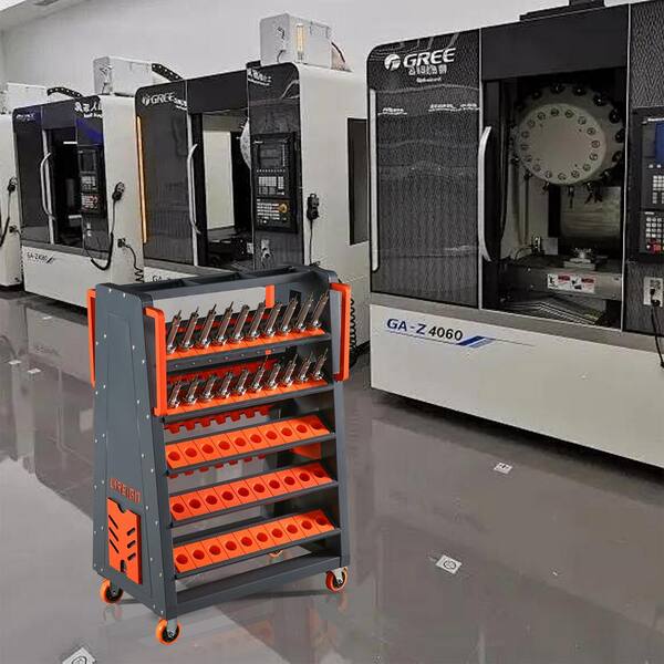 FIROMO CAT40 CNC Tool Carrier-100CAP 5-Tier CNC Rolling Cart with